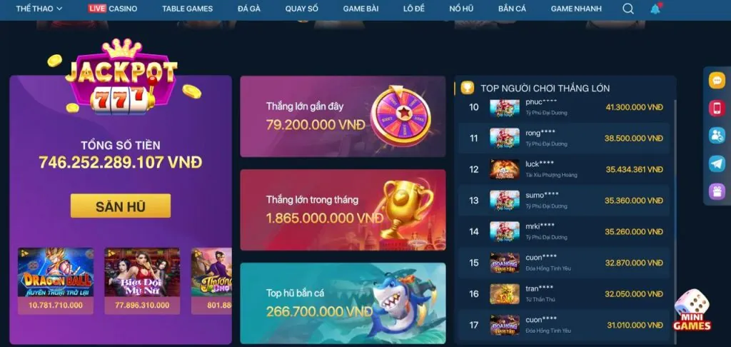 Kho trò chơi đa dạng tại Win55